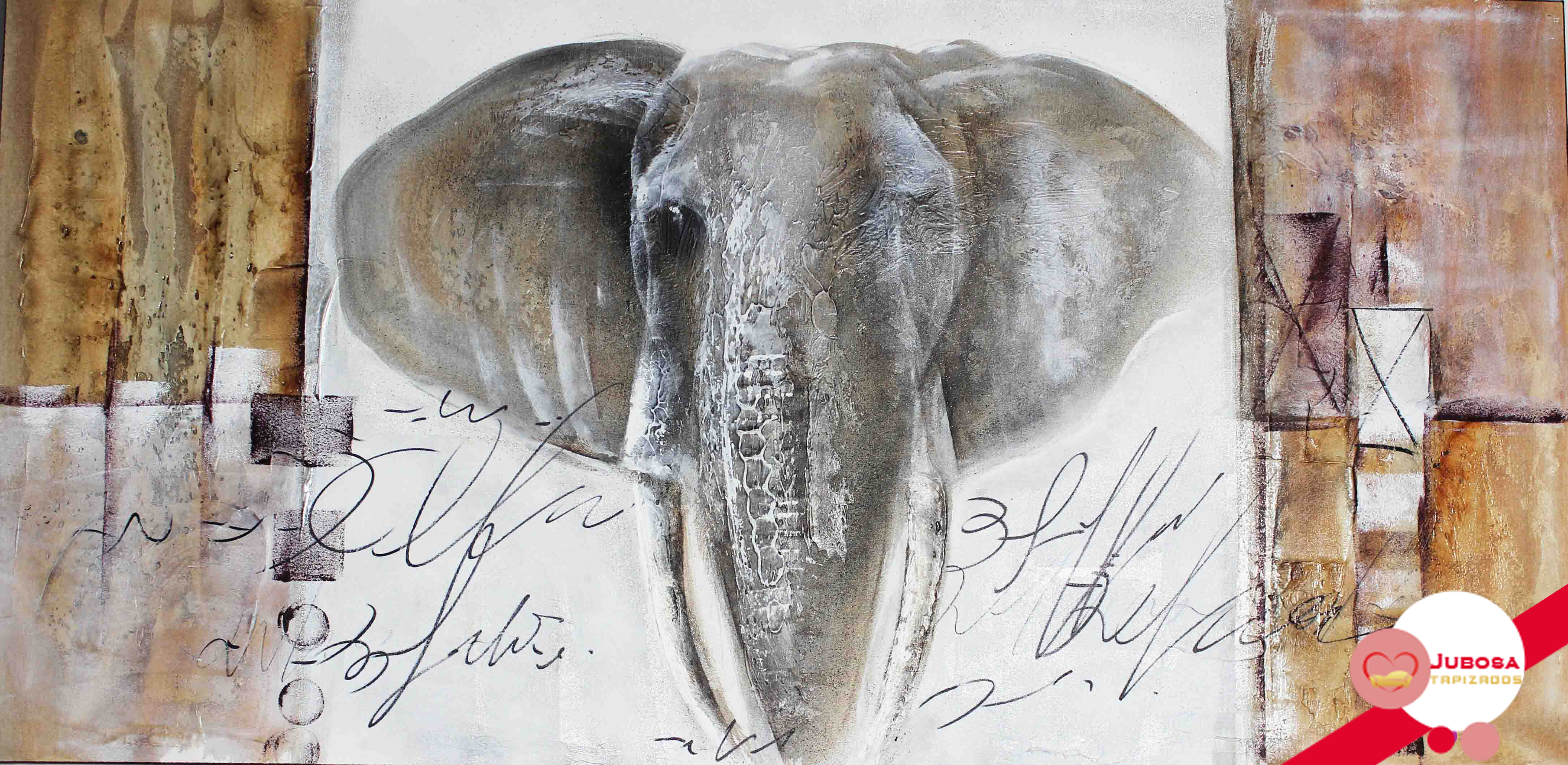 cuadro elefante tapizados jubosa